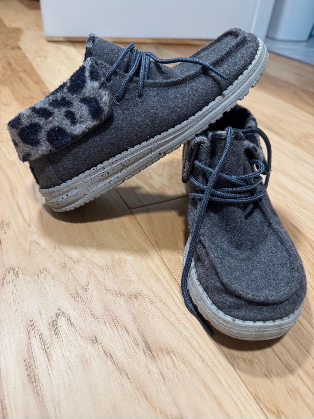 Hey Dude Charcoal Gray Cozy Lace-Up Boots - Picture 2 of 6